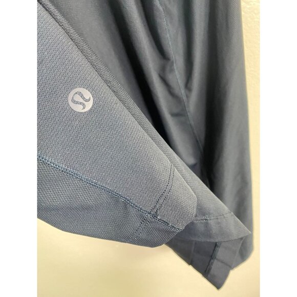 Lululemon Mens Polo Shirt Navy Blue Short Sleeve size XL Preppy Performance - Picture 3 of 12